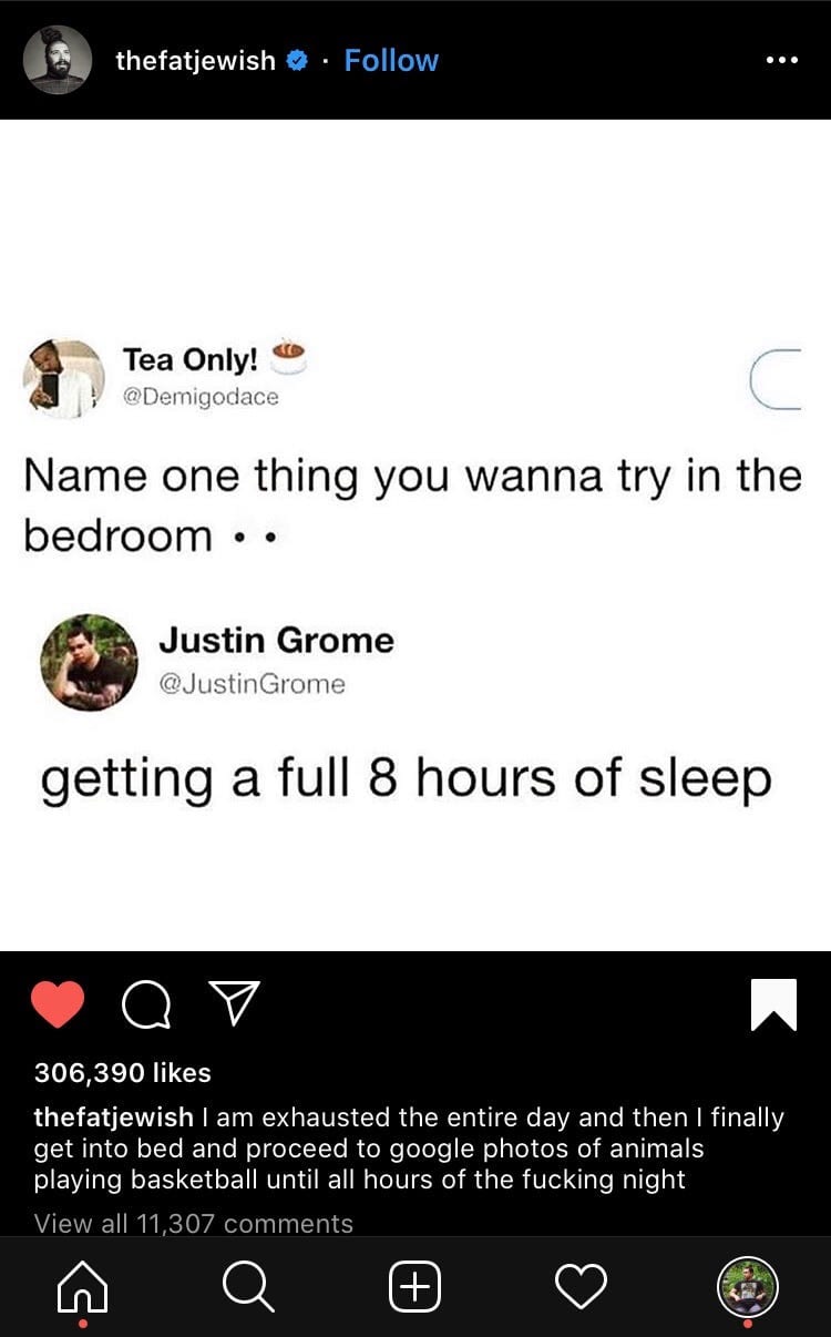 Viral meme reposted from @thefatjewish