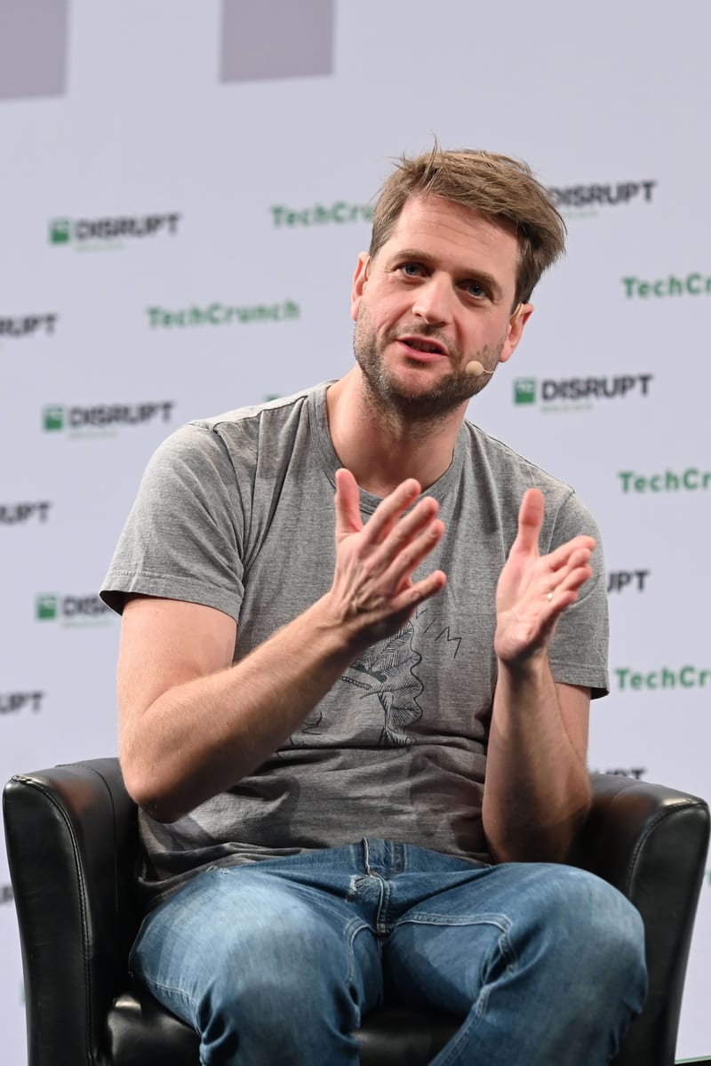 Sebastian Siemiatkowski, co-founder and CEO of Klarna, speaking at TechCrunch Disrupt Berlin 2019