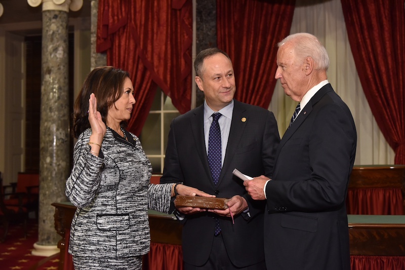 Kamala Harris takes oath of office as United States Senator by Vice President Joe Biden
