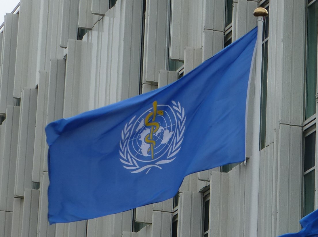 Flag of World Health Organization at UN City